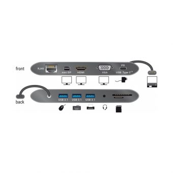 Delock USB Type-C 3.1 Docking Station 4K 30Hz Grey 87297 - Image 2