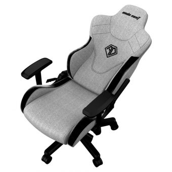 AndaSeat T-Pro II XL Gaming Chair Light Grey/Black Fabric with Alcantara Stripes AD12XLLA-01-GB-F - Image 2