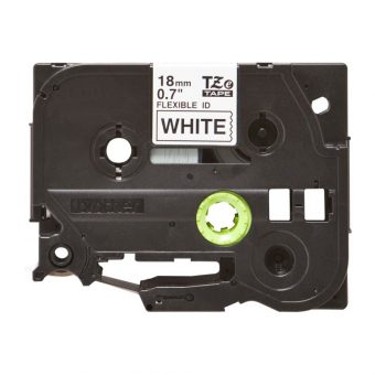 Brother Flexible-ID Labelling Tape Cassette Black on White 8mx18mm TZe-FX241 - Image 2