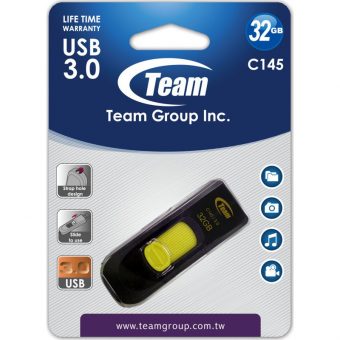TeamGroup C145 32GB USB 3.0 Yellow TC145332GY01 - Image 2