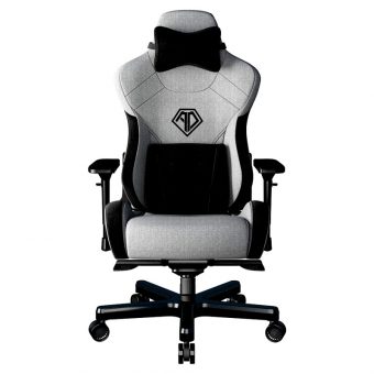 AndaSeat T-Pro II XL Gaming Chair Light Grey/Black Fabric with Alcantara Stripes AD12XLLA-01-GB-F - Image 3