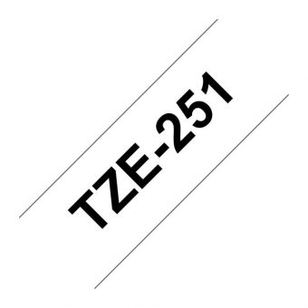 Brother Labelling Tape Cassette Black on White 8mx24mm TZe-251 - Image 3