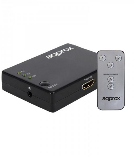 Approx 3-Port HDMI Splitter 4K Black C29V2