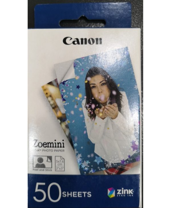 Canon Zink Paper ZP-203050S 50 Sheets for Zoe mini Portable Printer 3215C002AA