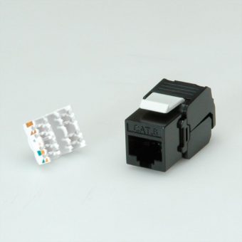 Roline Keystone Cat6 UTP Tool Free Black 26.11.0352-60 - Image 2