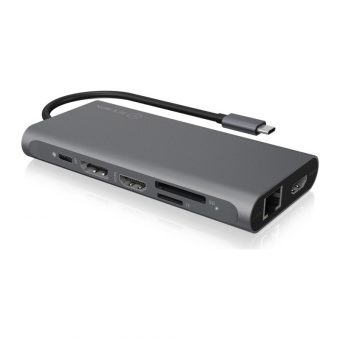 RaidSonic Icy Box DK4050 USB-C 3.0 Docking Station Grey IB-DK4050-CPD