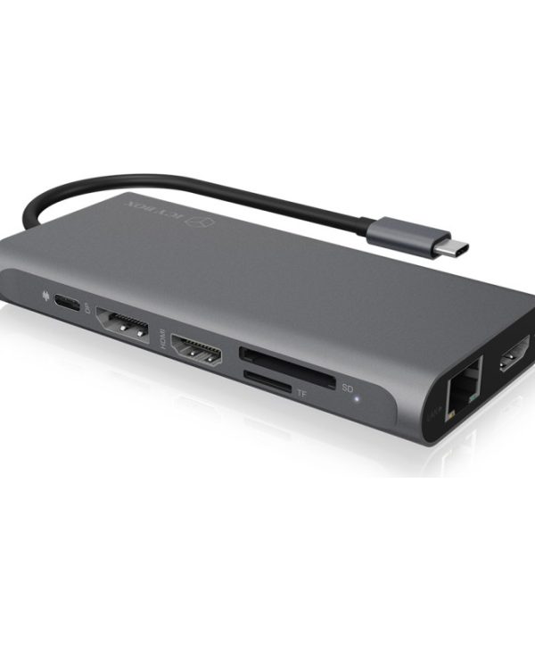 RaidSonic Icy Box DK4050 USB-C 3.0 Docking Station Grey IB-DK4050-CPD