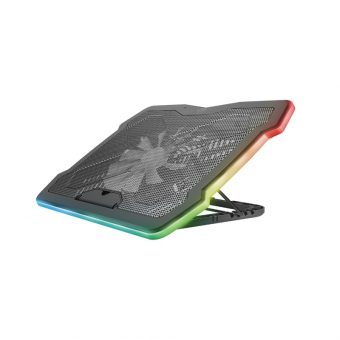 Trust GXT 1126 Aura Multicolour-illuminated Laptop Cooling Stand Black 24192