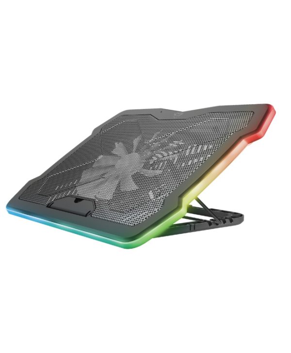 Trust GXT 1126 Aura Multicolour-illuminated Laptop Cooling Stand Black 24192
