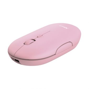 Trust Puck Rechargeable Bluetooth Wireless Mouse Pink 24125