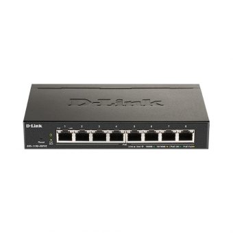 D-Link EasySmart DGS-1100-08PV2 8-Port 0/100/1000Mbps POE Switch