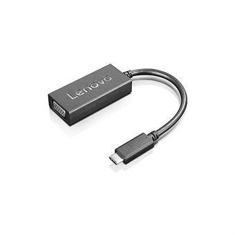 Lenovo Adapter USB-C Male to VGA Female Black 4X90M42956