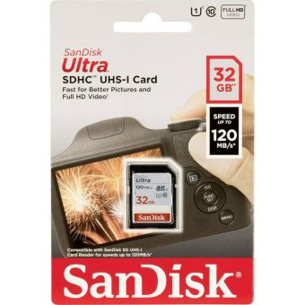 SanDisk Ultra R120 SDHC 32GB UHS-I U1,  Class 10 SDSDUN4-032G-GN6IN