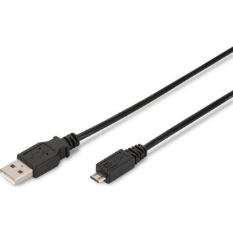 Digitus Cable Micro USB to USB M/M 1m Black AK-300110-010-S