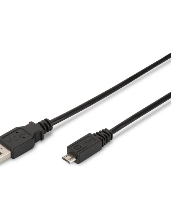 Digitus Cable Micro USB to USB M/M 1m Black AK-300110-010-S