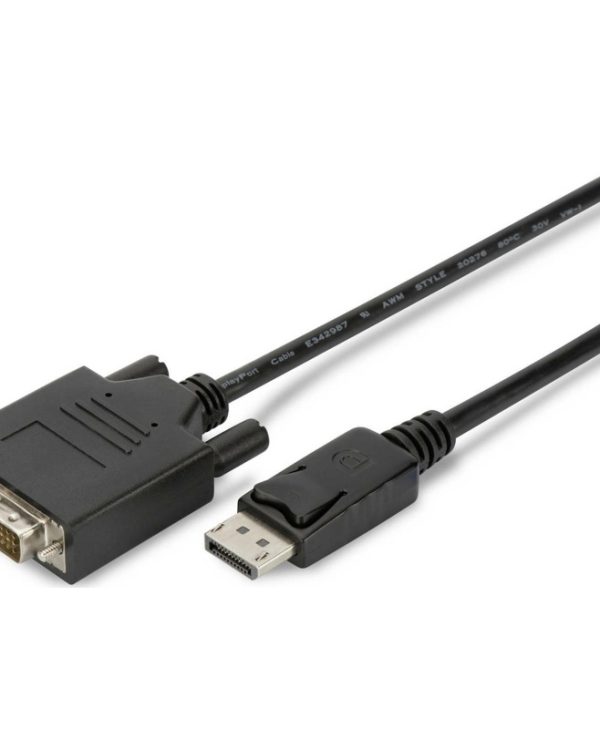 Digitus Cable DisplayPort 1.2 Male to DVI-D Male 2m Black AK-340306-020-S