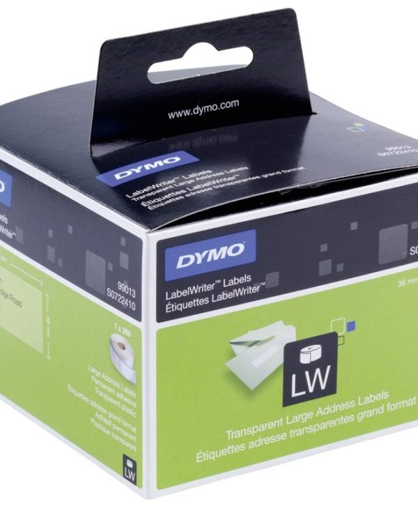 Dymo LabelWriter 99013 89x36mm 1 Role Labels Transparent S0722410