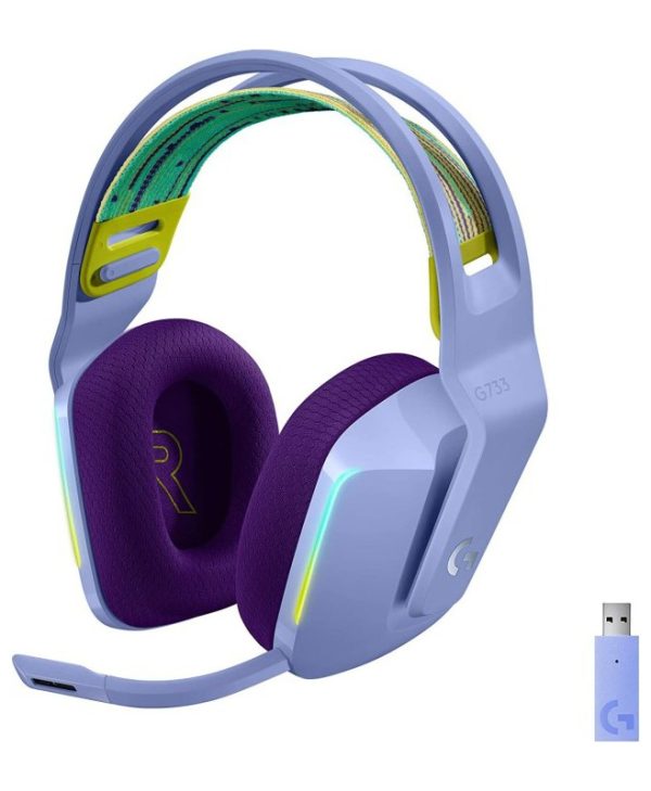 Logitech G733 LightSpeed RGB Wireless Gaming Headset Lilac 981-000890