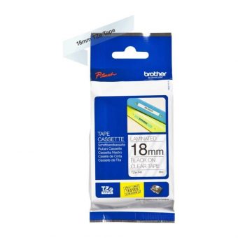 Brother Labelling Tape Cassette Black on Transparent 18mmx8m TZe141
