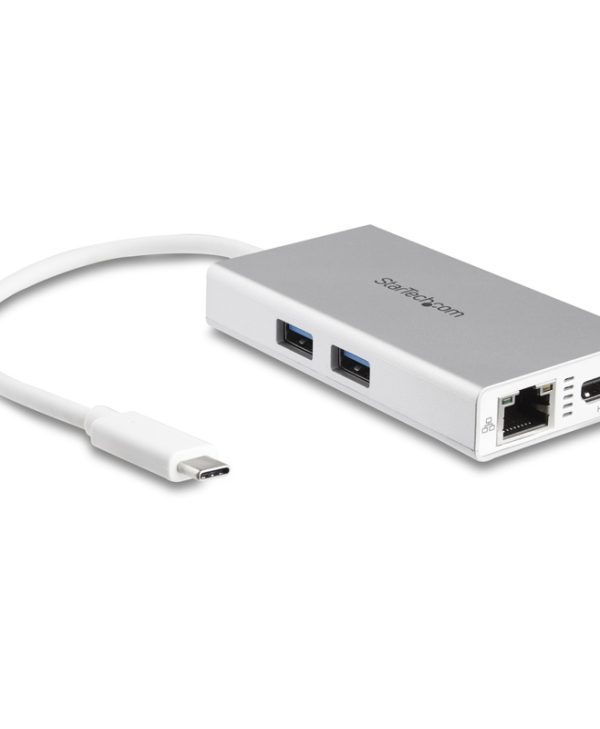 StarTech USB-C Travel Docking Station Silver/White DKT30CHPDW
