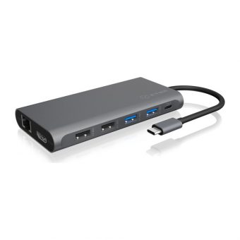 RaidSonic Icy Box DK4050 USB-C 3.0 Docking Station Grey IB-DK4050-CPD - Image 2