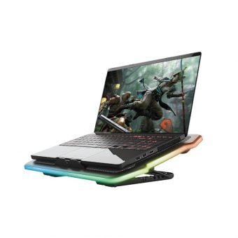 Trust GXT 1126 Aura Multicolour-illuminated Laptop Cooling Stand Black 24192 - Image 2