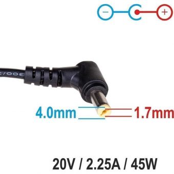 Akyga 45W Power Supply For Lenovo 20V/2.25A/4 x 1.7mm Plug AK-ND-50 - Image 2