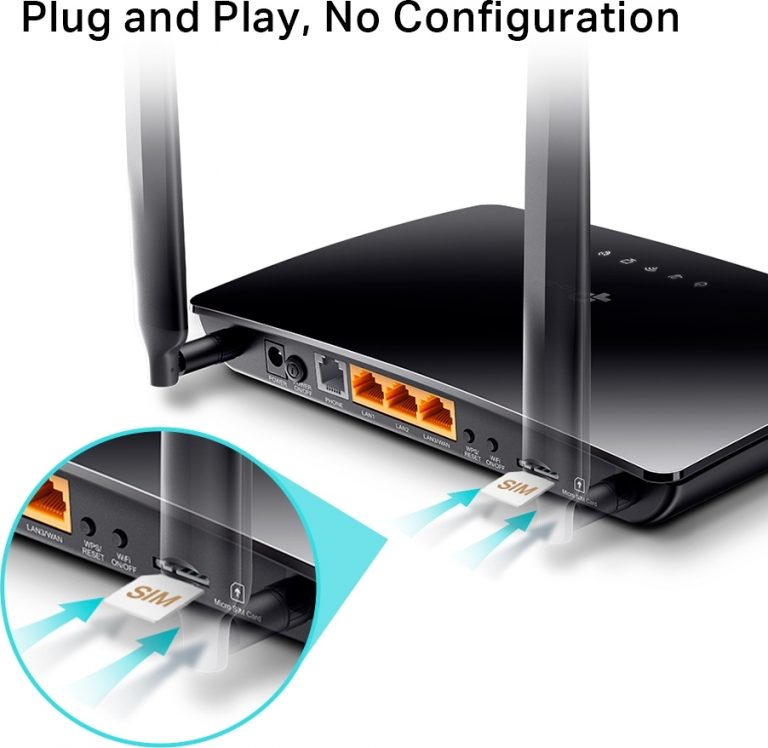 TP-Link Wi-Fi/4G LTE Router Black TL-MR6500V V2 - Image 3