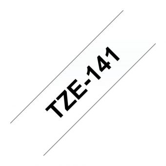 Brother Labelling Tape Cassette Black on Transparent 18mmx8m TZe141 - Image 3