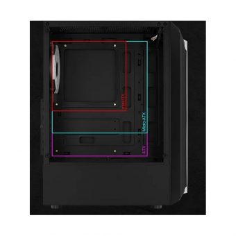 AeroCool Bionic Midi Tower Black AEROPGS-BIONIC-GBKV2 - Image 3