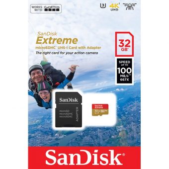 SanDisk Extreme Action microSDHC 32GB U3 V30 A1 with Adapter SDSQXAF-032G-GN6AA - Image 3