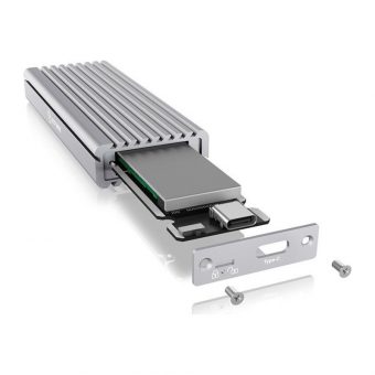 RaidSonic Icy Box External USB-C 3.1 Enclosure for M.2 SSD Silver IB-1817MA-C31 - Image 4