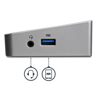 StarTech USB 3.0 Triple Monitor Docking Station Black USB3DOCKH2DP - Image 5