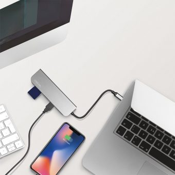 LogiLink USB-C 3.0 Hub With Card Reader Silver UA0343 - Image 5