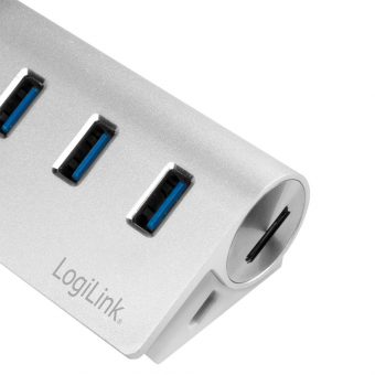 LogiLink USB 3.0 Hub With Card-Reader Silver CR0045 - Image 5