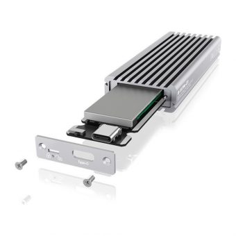 RaidSonic Icy Box External USB-C 3.1 Enclosure for M.2 SSD Silver IB-1817MA-C31 - Image 5