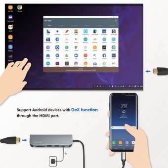 LogiLink USB-C 3.0 Hub With Card Reader Silver UA0343 - Image 6