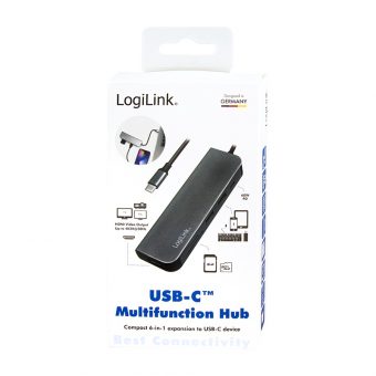 LogiLink USB-C 3.0 Hub With Card Reader Silver UA0343 - Image 8