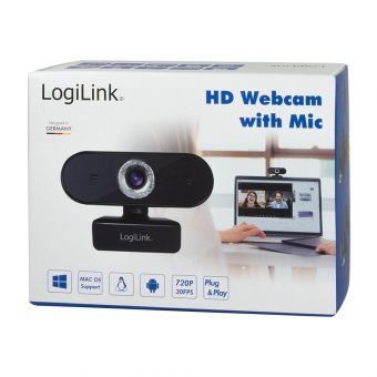 LogiLink USB HD Webcamera Black UA0368 - Image 8