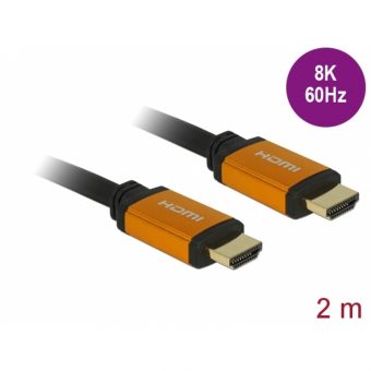 Delock HDMI Cable 8K 60Hz 2m M/M Black 85729