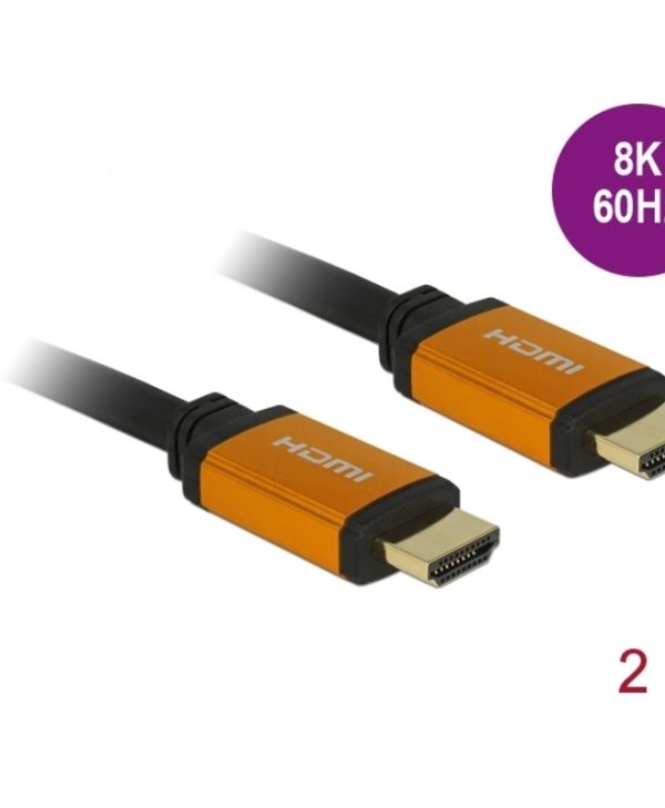 Delock HDMI Cable 8K 60Hz 2m M/M Black 85729