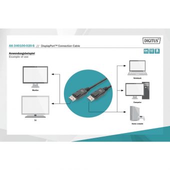 Digitus Cable DisplayPort 1.2 M/M 2m Black AK-340100-020-S - Image 4
