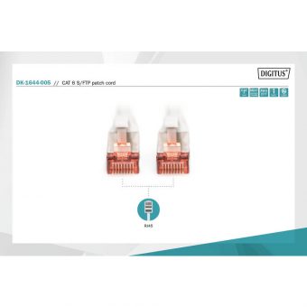 Digitus Professional Patch Cable Cat6 0.5m Grey DK-1644-005 - Image 2