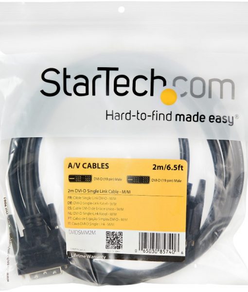 StarTech Cable DVI-D Single Link MM 2m Black DVIDSMM2M_3