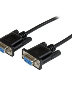 StarTech DB9 RS232 Serial Null Modem Cable FF 1m Black SCNM9FF1MBK