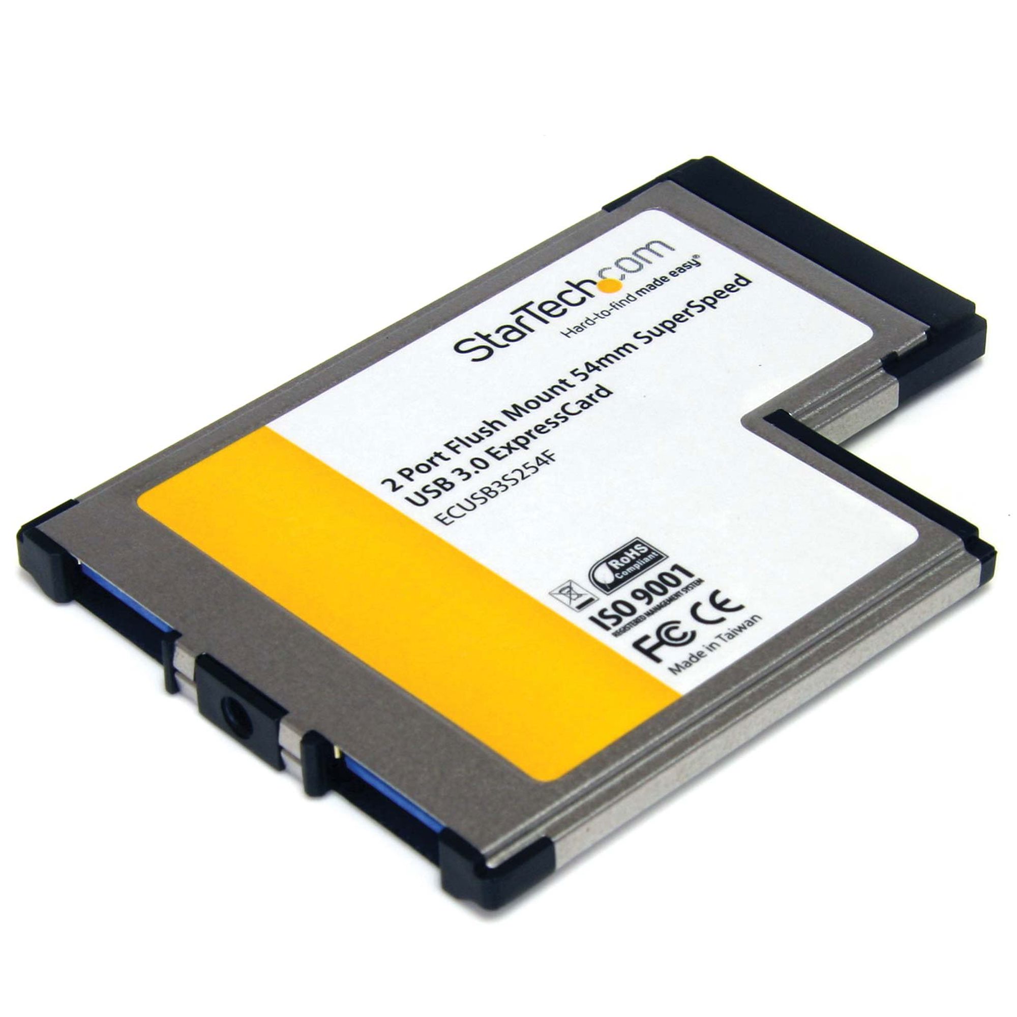 StarTech Flush Mount ExpressCard 2 x USB 3.0 ECUSB3S254F