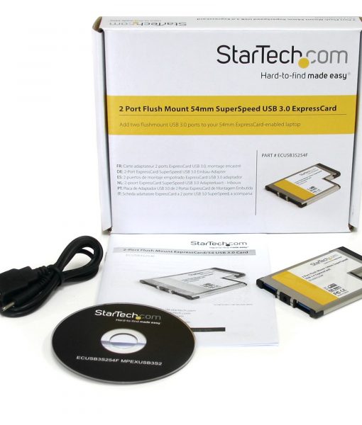 StarTech Flush Mount ExpressCard 2 x USB 3.0 ECUSB3S254F_2