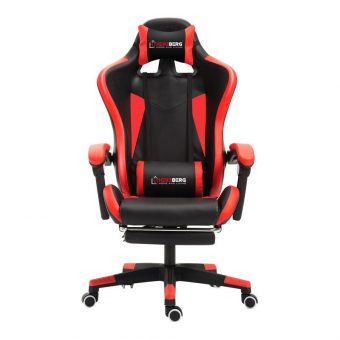 Herzberg Gaming Chair με Υποπόδιο Red/Black HG-8080RED