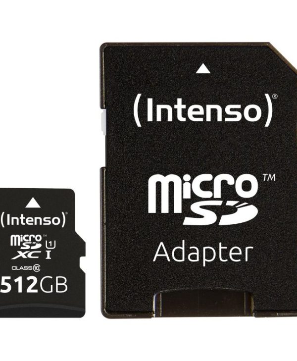 Intenso R45 MicroSDXC Premium 512GB UHS-I U1 Class 10 + Adapter 3423493