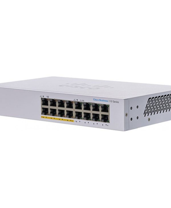 Cisco CBS110 Unmanaged 16-Port Gigabit Partial PoE Unmanaged Switch CBS110-16PP-EU